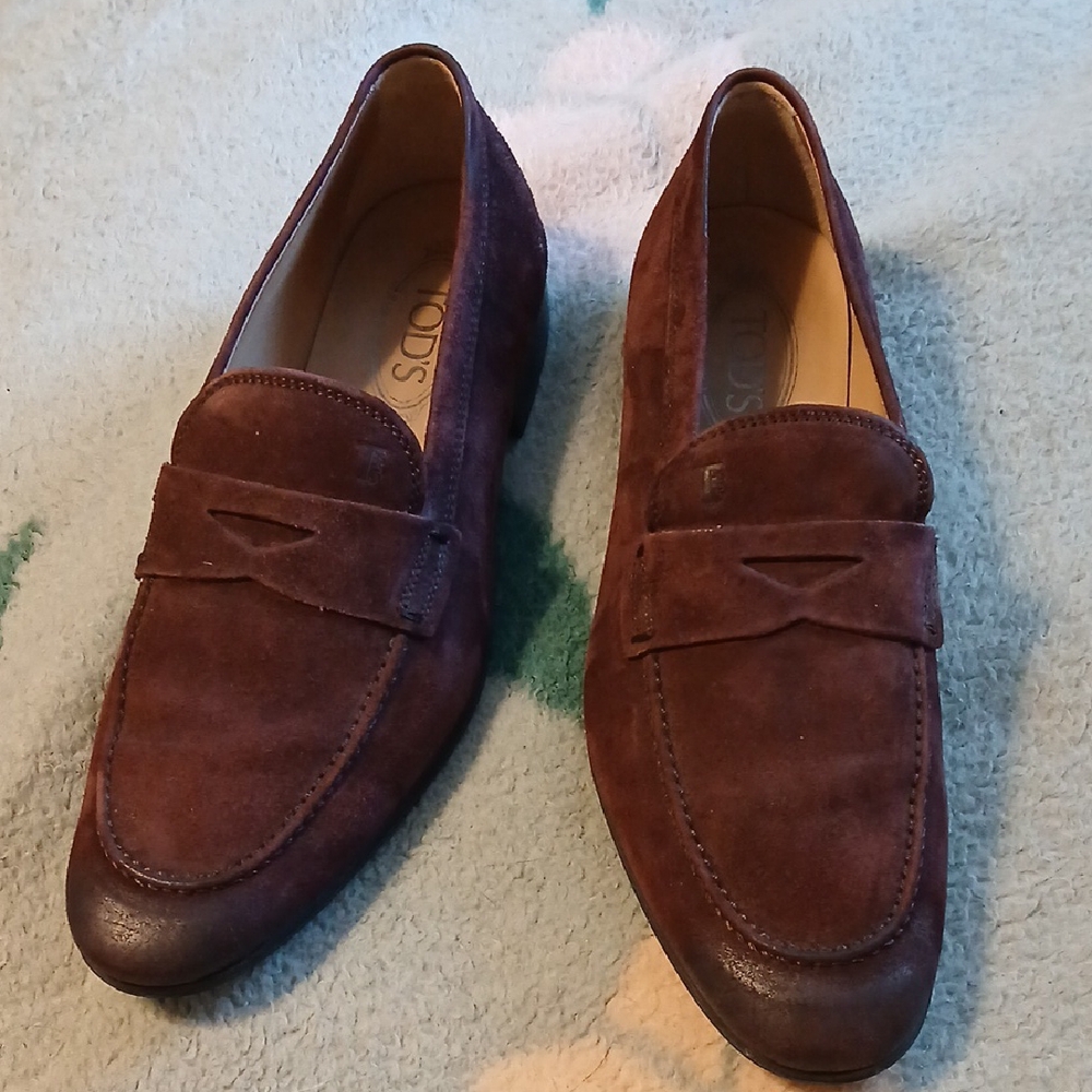 Tod's Rich Brown Suede Loafers